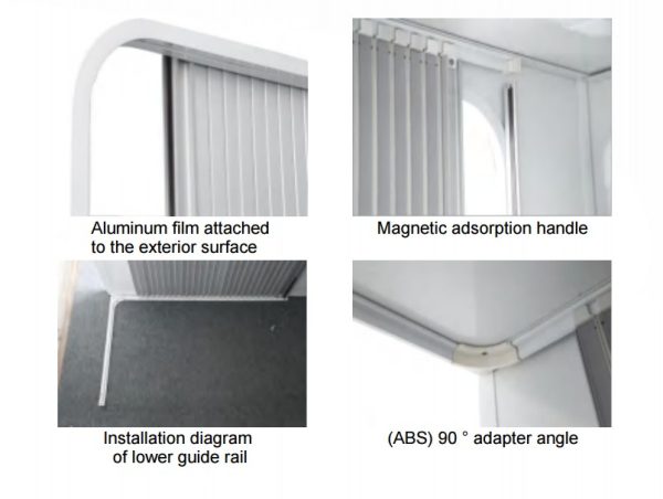 ⁦דלת וילון למקלחת Aluminum⁩ – תמונה ⁦2⁩